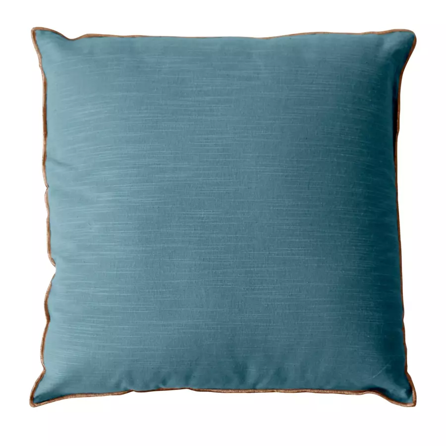 Coussin carré (40 cm) Vegetalis uni Bleu lagon 5