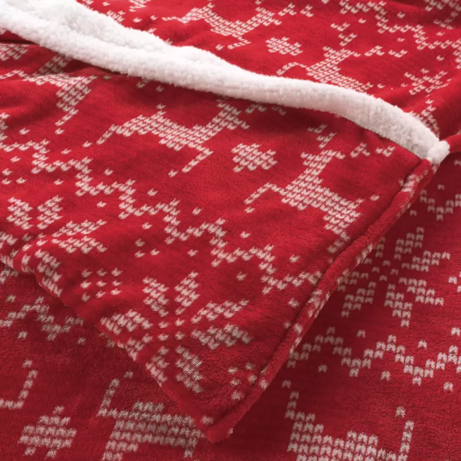 Manta polar con bolsa (150 cm) Holly Rojo