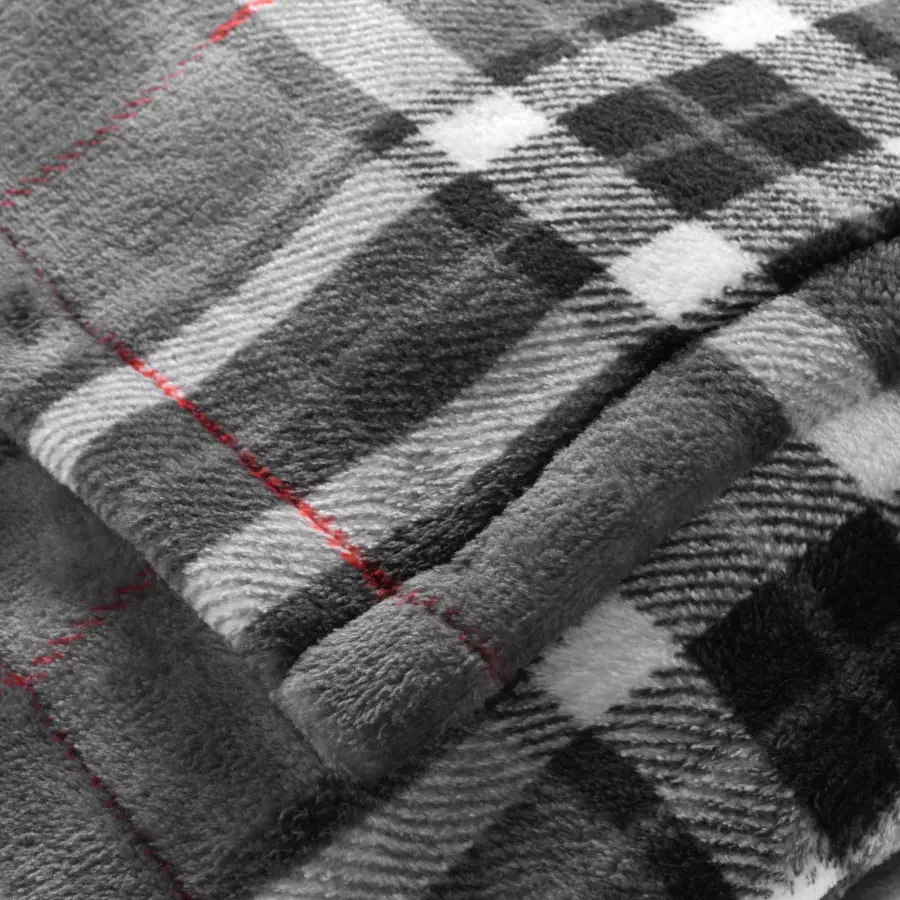 Plaid polaire avec poche (150 cm) Scottish Gris