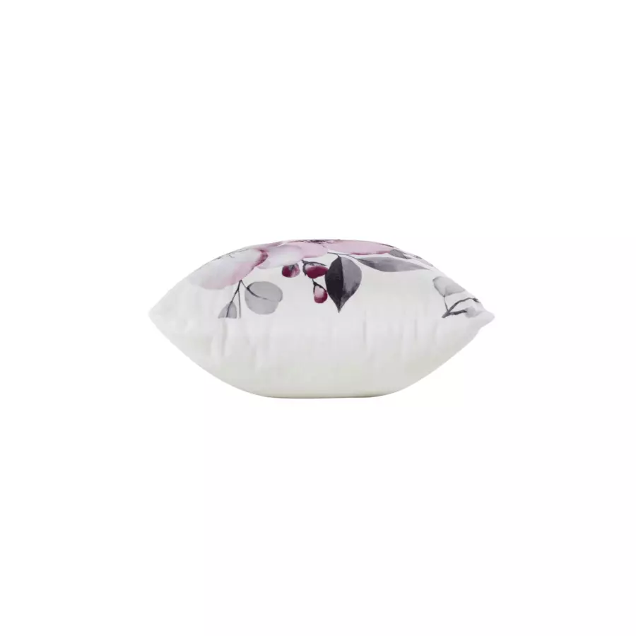 Coussin rectangulaire Velvet flower Blanc 4
