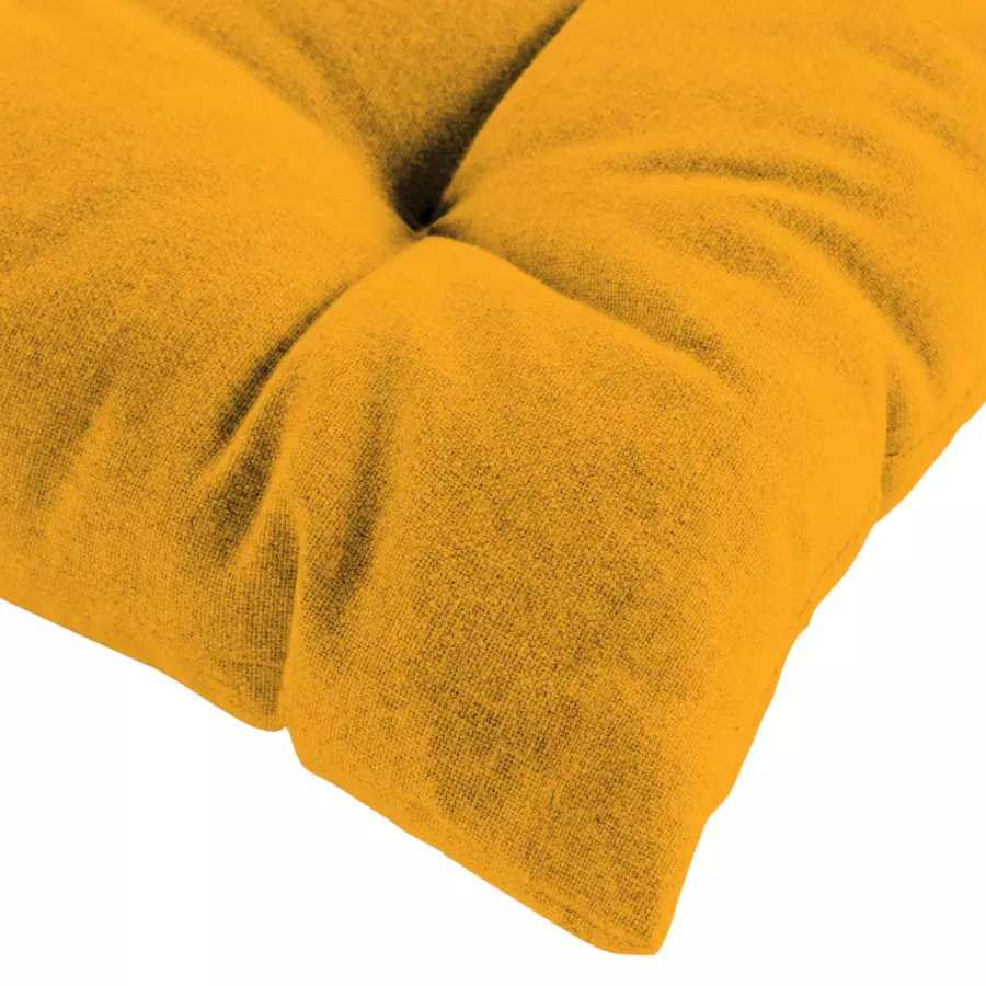 Cojín de silla de algodón reciclado Mistral Amarillo mostaza 4
