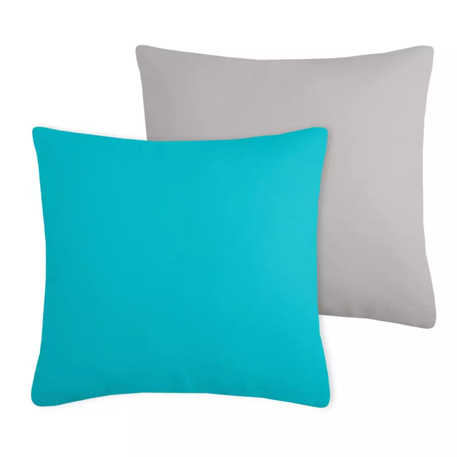 Cojín cuadrado (50 cm) Duo Azul céladon
