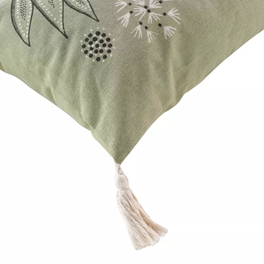 Coussin rectangulaire coton recyclé (50 cm) Suzanne Vert