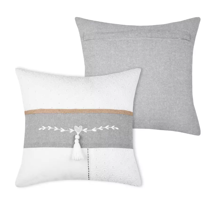 Coussin carré (40 cm) Candice Gris 4