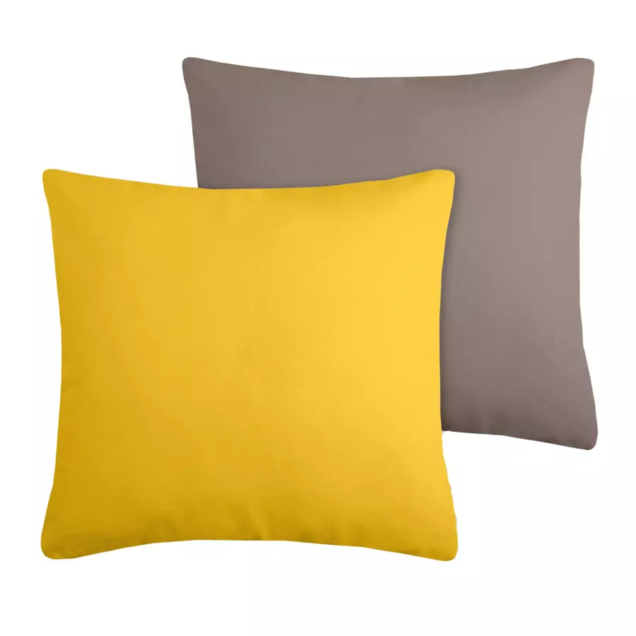 Cojín cuadrado (50 cm) Duo Amarillo mostaza