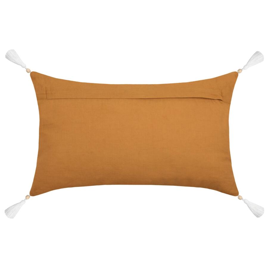 Cuscino rettangolare garza di  cotone (50 cm) Sunda Giallo zafferano