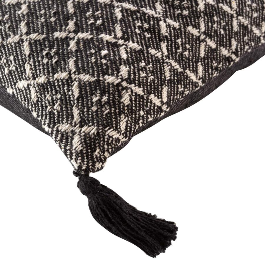 Cojín cuadrado en algodón (40 cm) Janna Negro