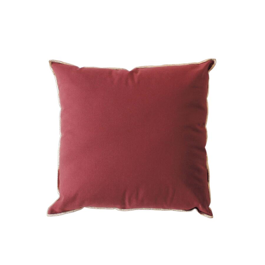 Cojín cuadrado algodón (40 cm) Harmony Rojo granada 4