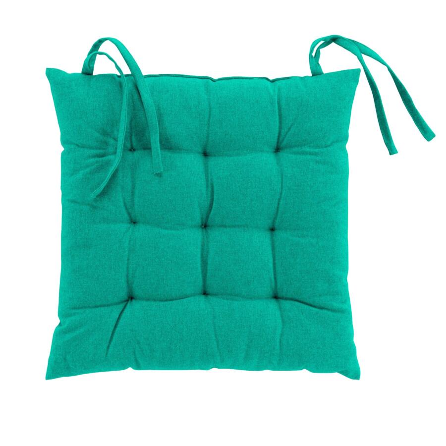 Coussin de chaise coton recyclé Mistral Vert émeraude 4