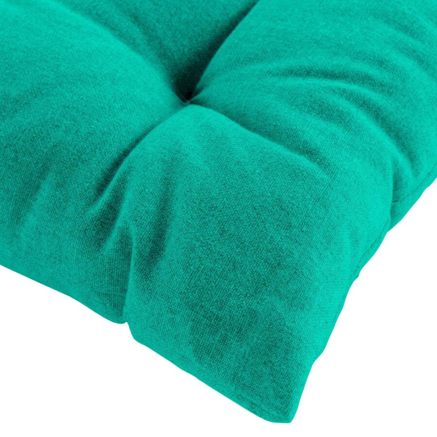 Coussin de chaise coton recyclé Mistral Vert émeraude 5