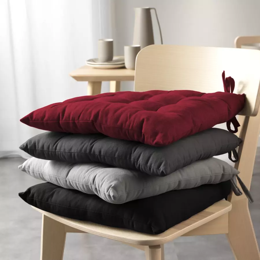 Cojín de silla de algodón reciclado Mistral Gris veteado 4