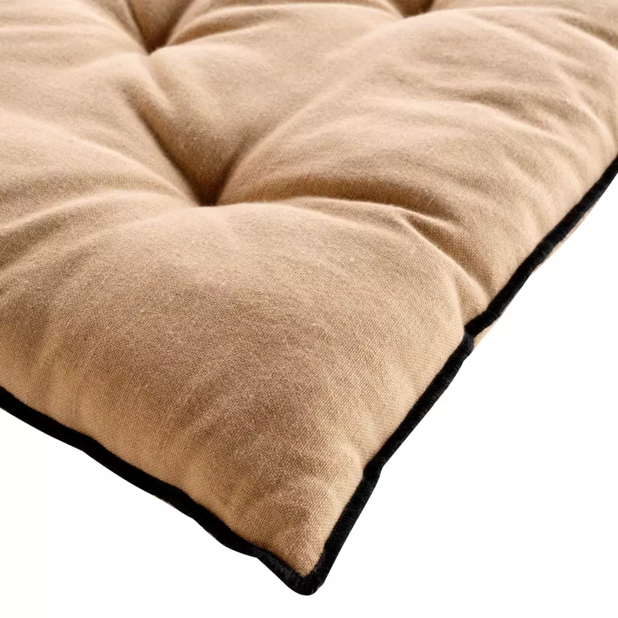 Coussin de chaise carré coton recyclé Mistraline Beige 4