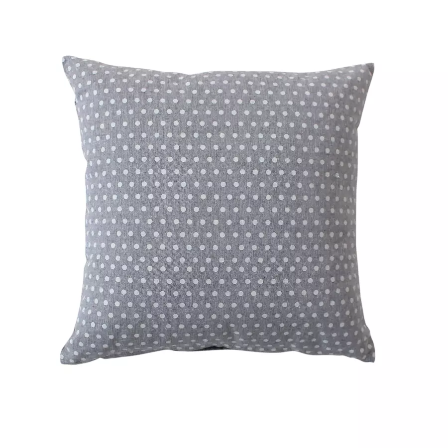 Coussin carré coton recyclé (40 cm) Elisa Gris clair 4