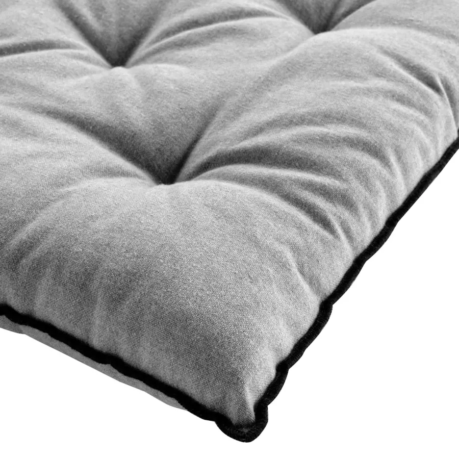 Coussin de chaise carré coton recyclé Mistraline Gris chiné 4