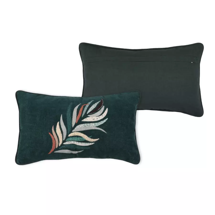 Coussin rectangulaire (50 cm) Bolivie Vert émeraude 4