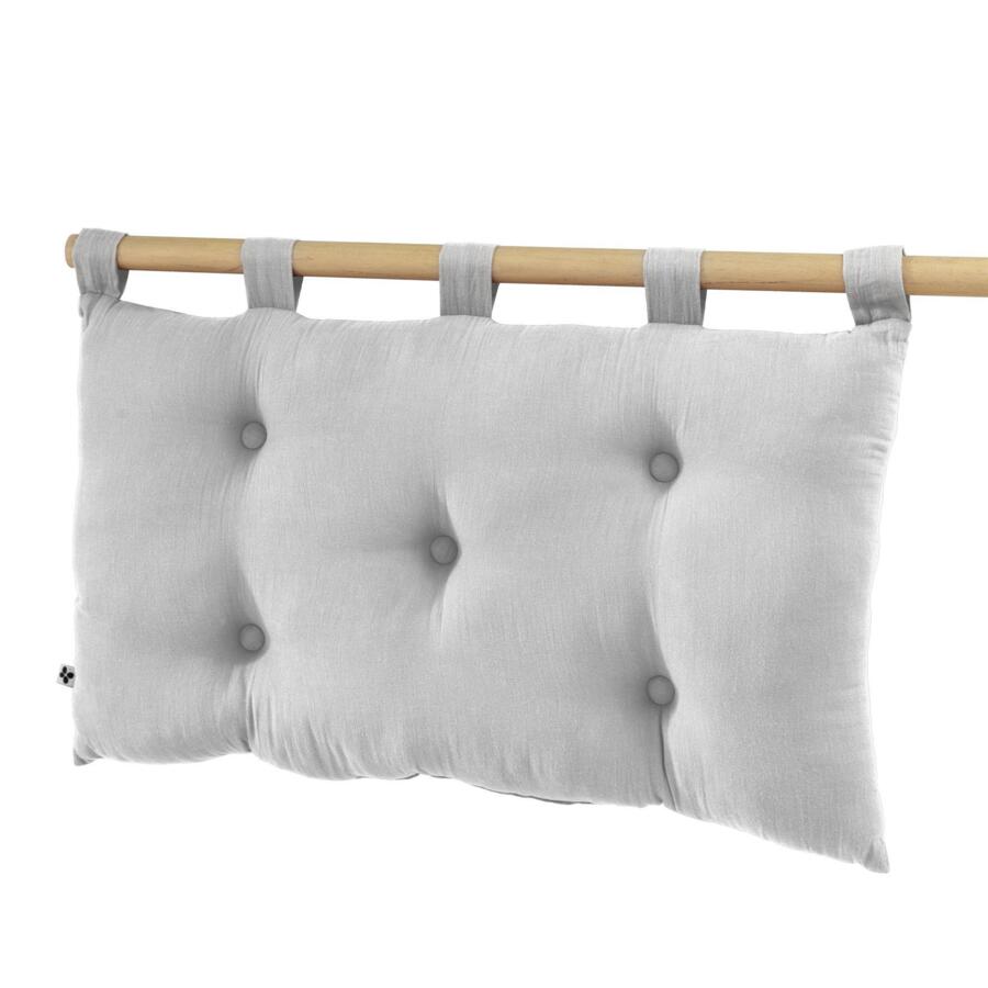 Tête de lit gaze de coton (80 cm) Gaïa Gris nuage 5