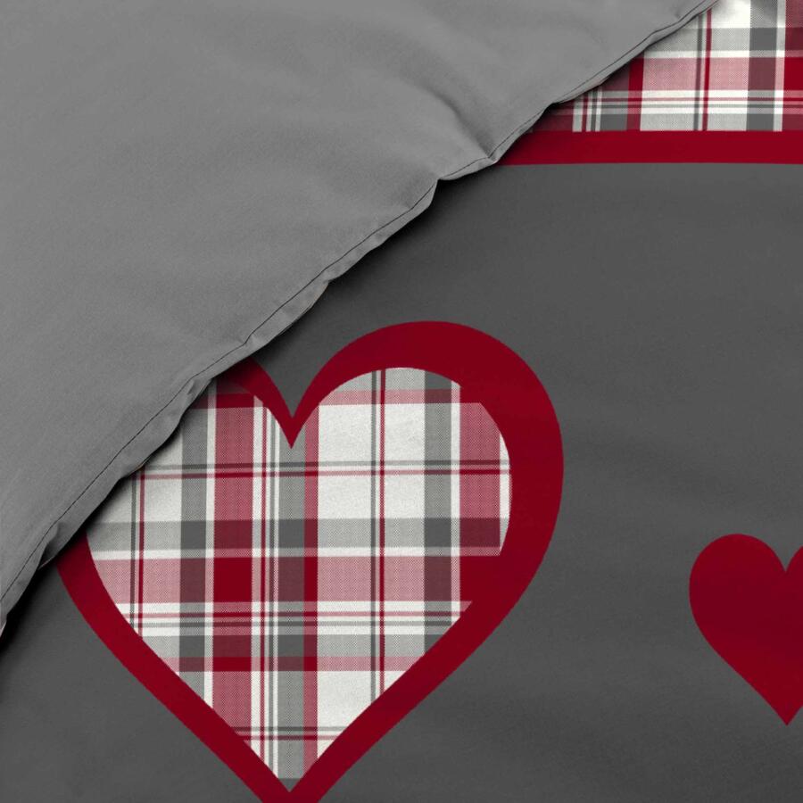 Funda Nórdica y dos fundas de almohada en algodón (260 cm) Suzon Rojo 4