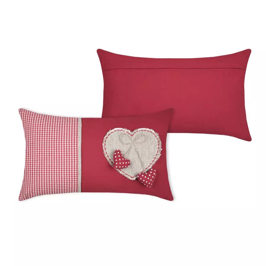 Coussin rectangulaire coton (50 cm) Marianne Rouge