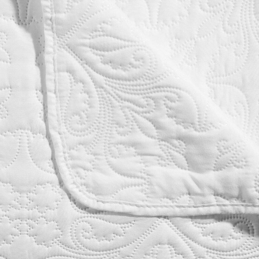 Colcha  y fundas para almohadas (240 x 260 cm) Arabesca Marfíl 4