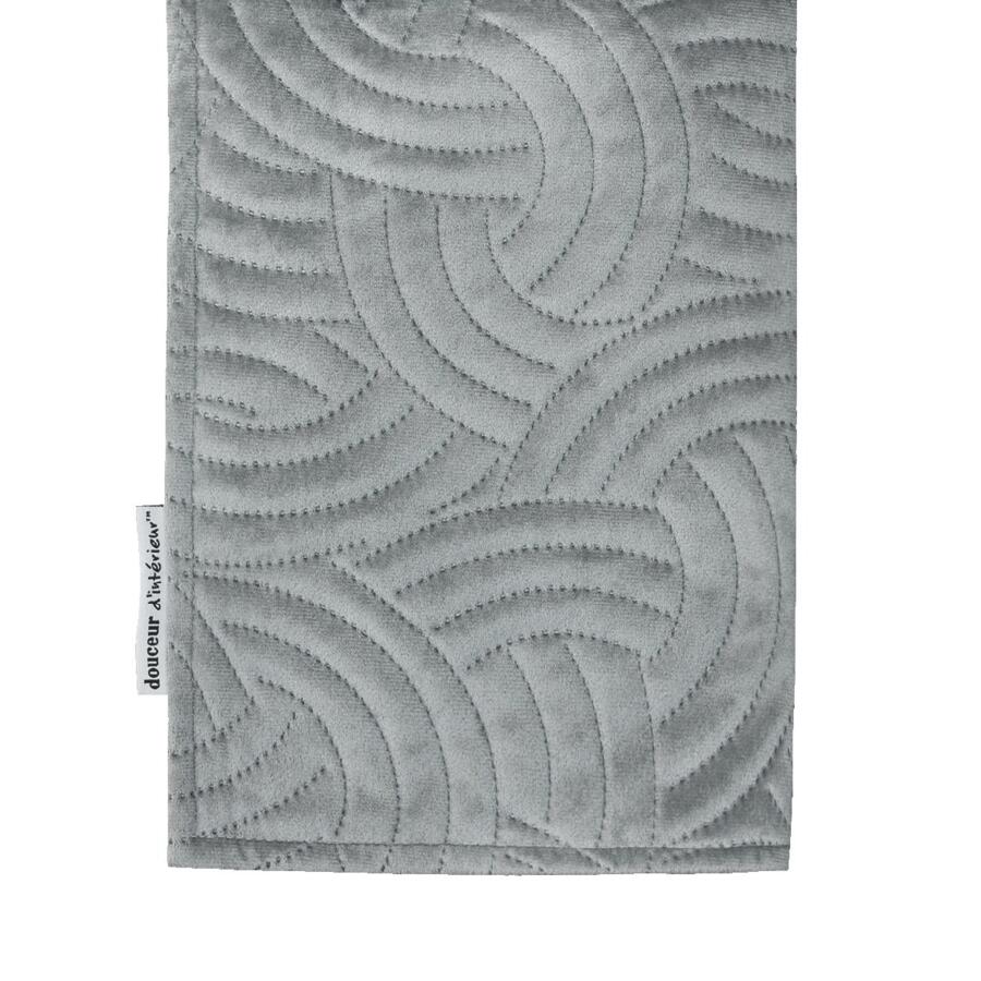 Housse de coussin carrée velours (40 cm) Solange Grise