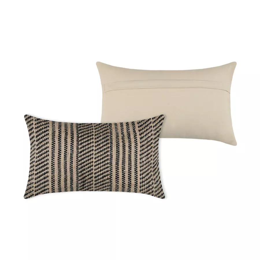 Coussin rectangulaire jute (50 cm) Benito Noir 4