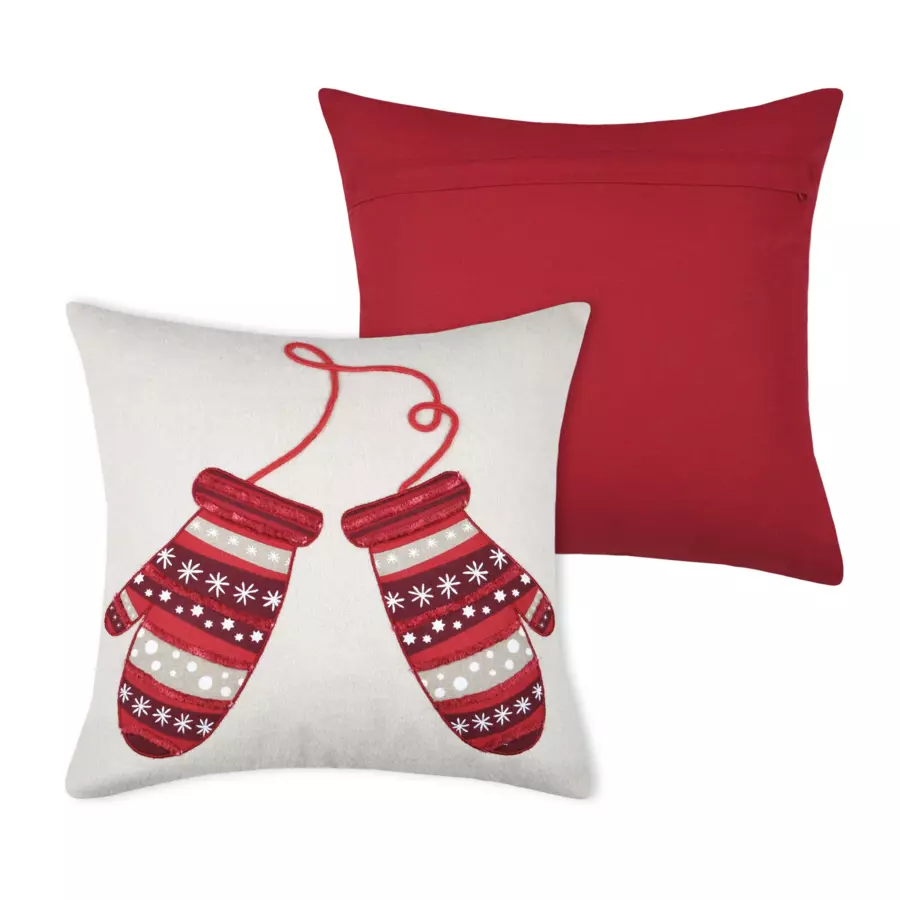 Coussin carré (40 cm) Megève Ecru 4