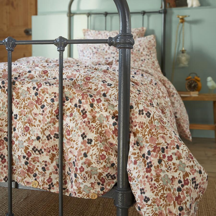 Bettbezug aus Baumwoll-Gaze (140 cm) Capucine Mehrfarbig 4