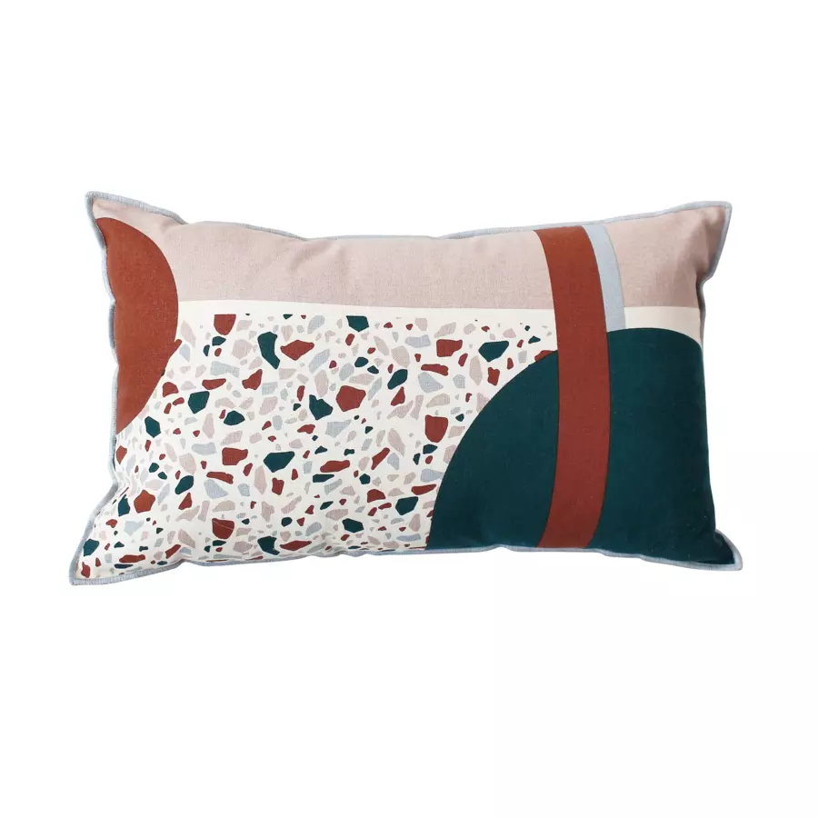 Coussin rectangulaire coton (50 cm) Terrazzo Multicolore 5