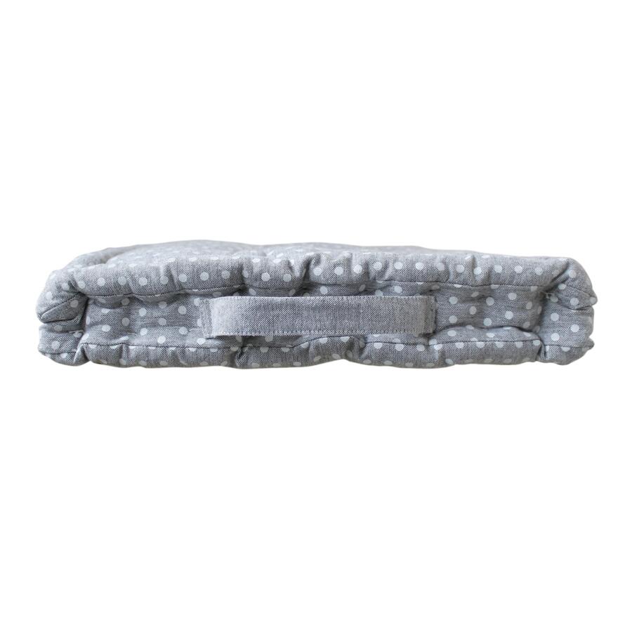 Cojín de suelo cuadrado en algodón reciclado (40 cm) Elisa Gris claro 5