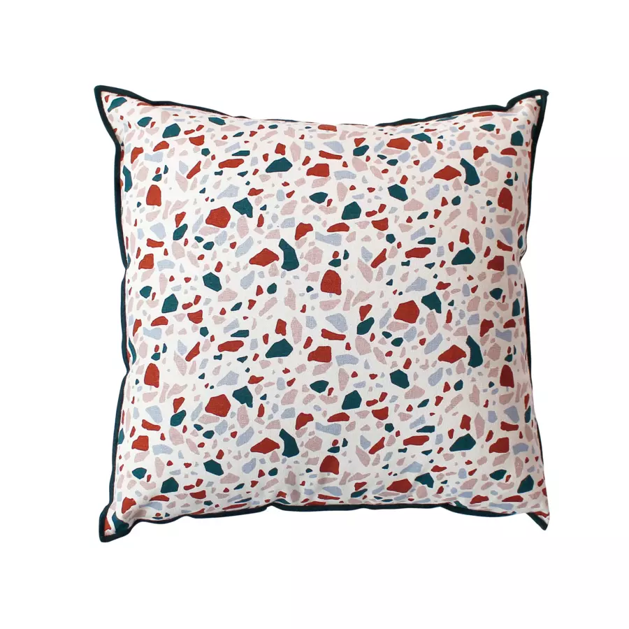 Coussin carré coton (40 cm) Terrazzo Multicolore 4