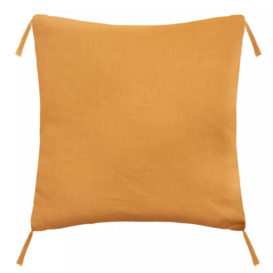 Coussin carré (40 cm) Linah Jaune ocre 4