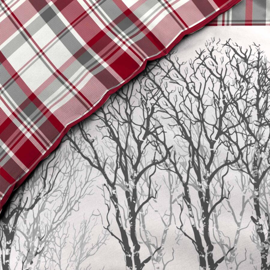Funda Nórdica y dos fundas de almohada en algodón (240 cm) Hivernal Rojo 4