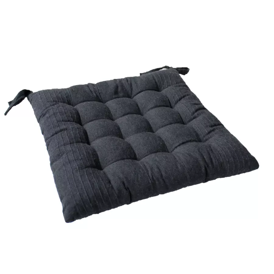 Cuscino per sedia quadrato Bombay Grigio antracite 5