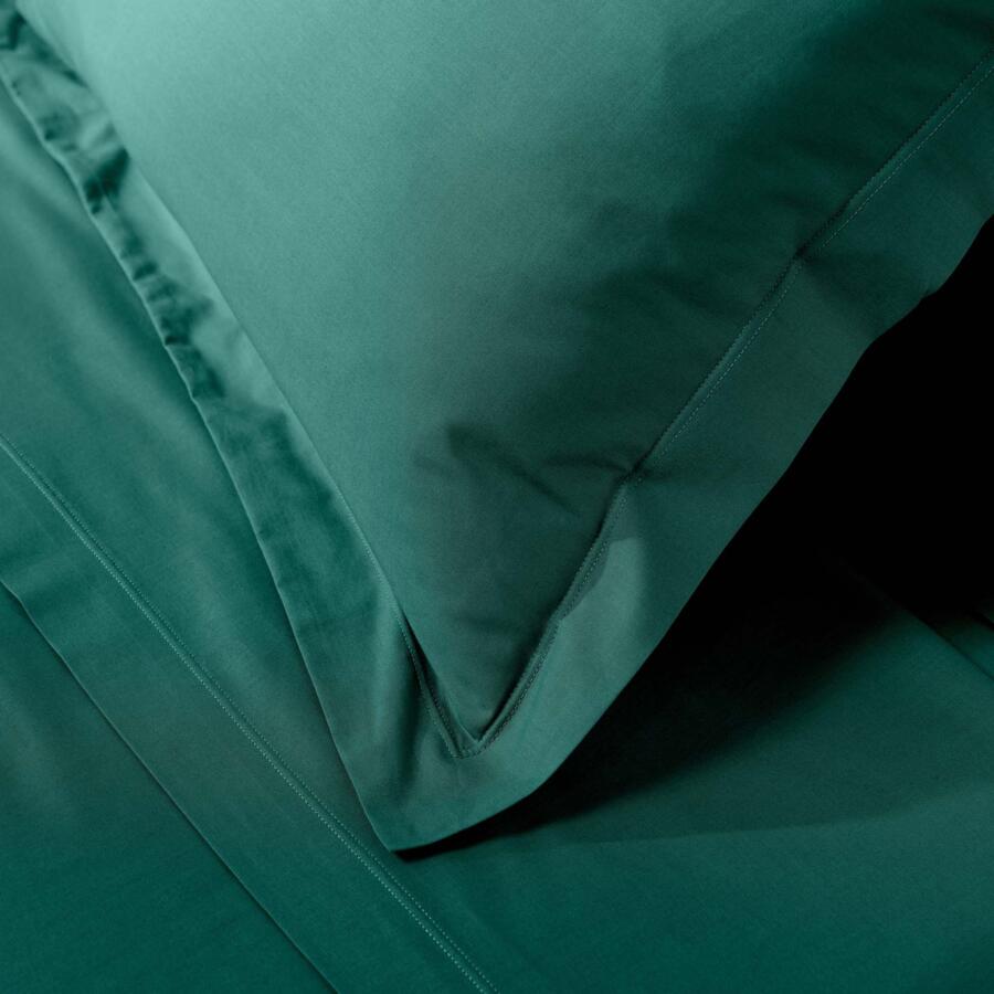 Funda de almohada cuadrada en algodón bio (63 cm) Biolina Verde esmeralda 5