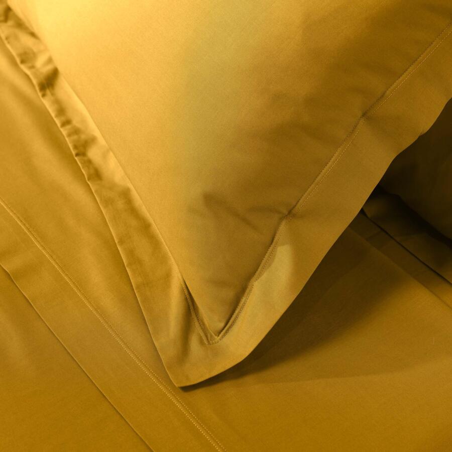 Funda de almohada rectangular en algodón bio (70 cm) Biolina Amarillo ocre 5