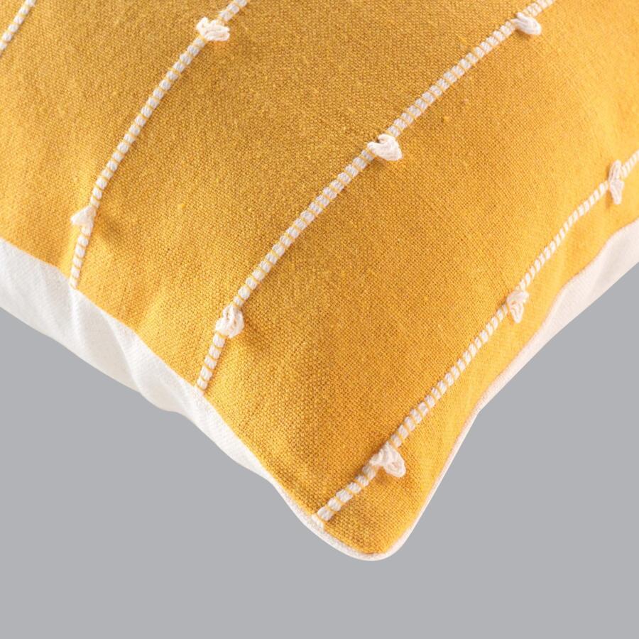 Cojín cuadrado en algodón reciclado (45 cm) Linechic Amarillo
