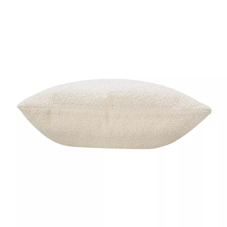 Coussin carré bouclette (45 cm) Wooly Ecru