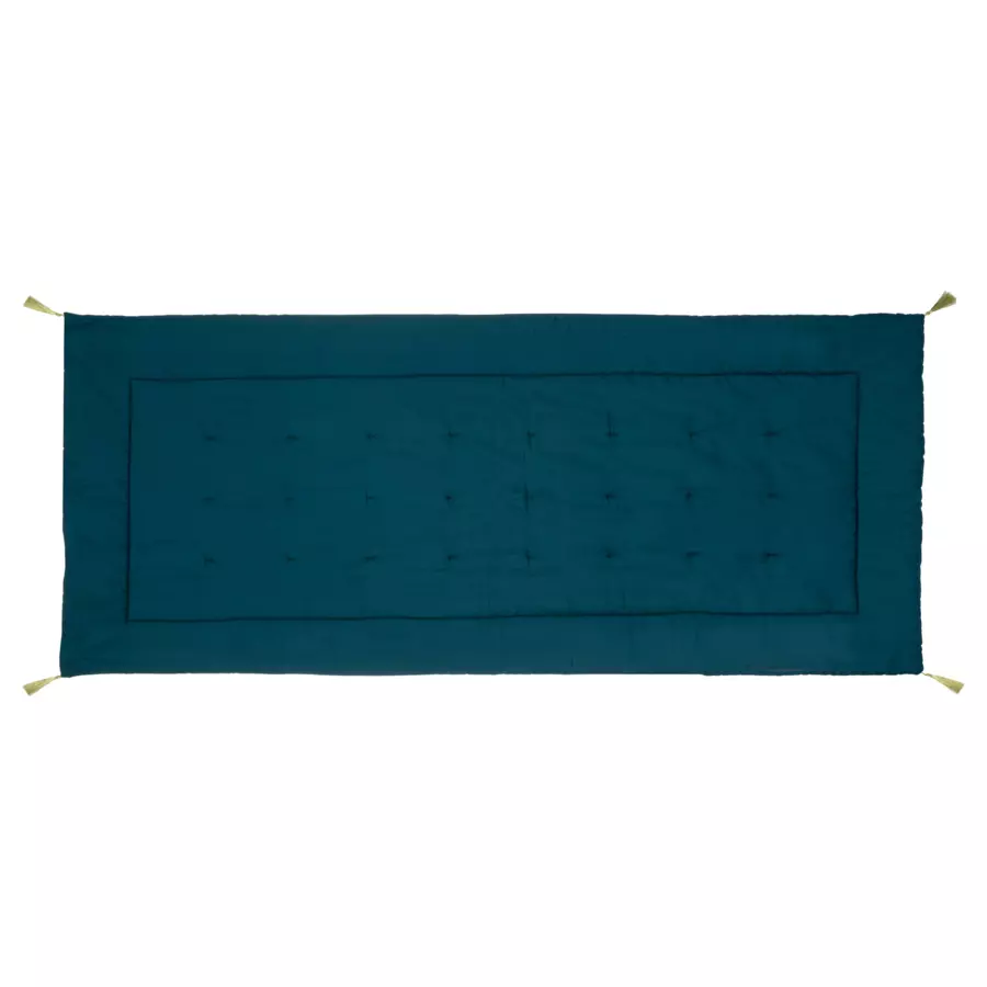 Edredon velours (80 x 180 cm) Ozie Bleu canard