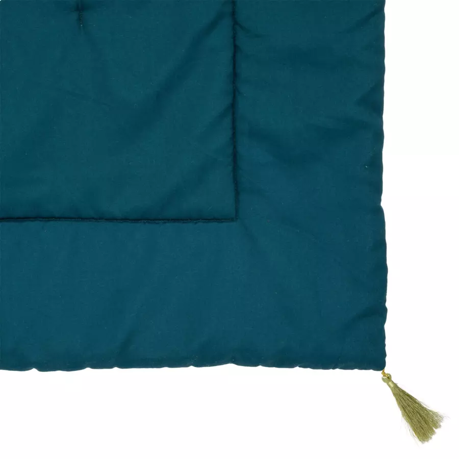 Edredon velours (80 x 180 cm) Ozie Bleu canard