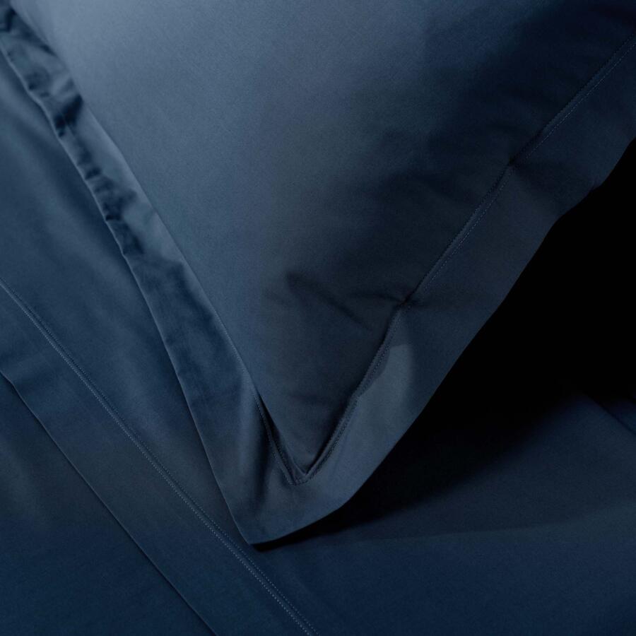 Funda de almohada rectangular en algodón bio (70 cm) Biolina Azul noche 5