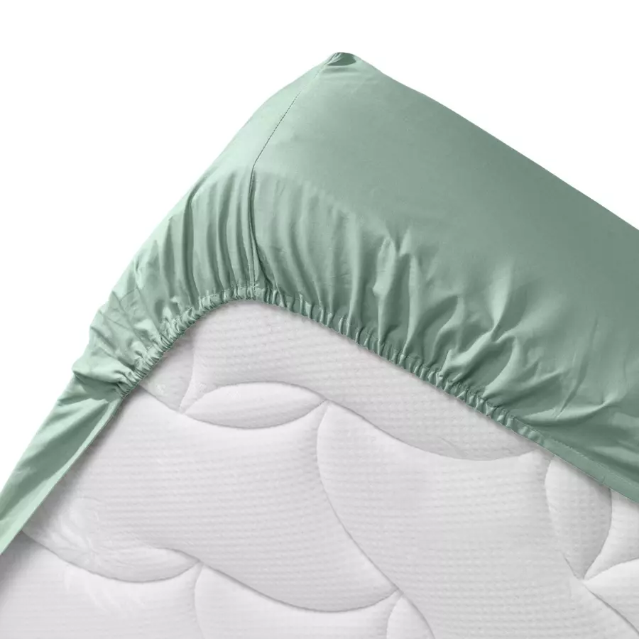 Lenzuolo con angoli cotone bio (180 cm) Biolina Verde salvia 4