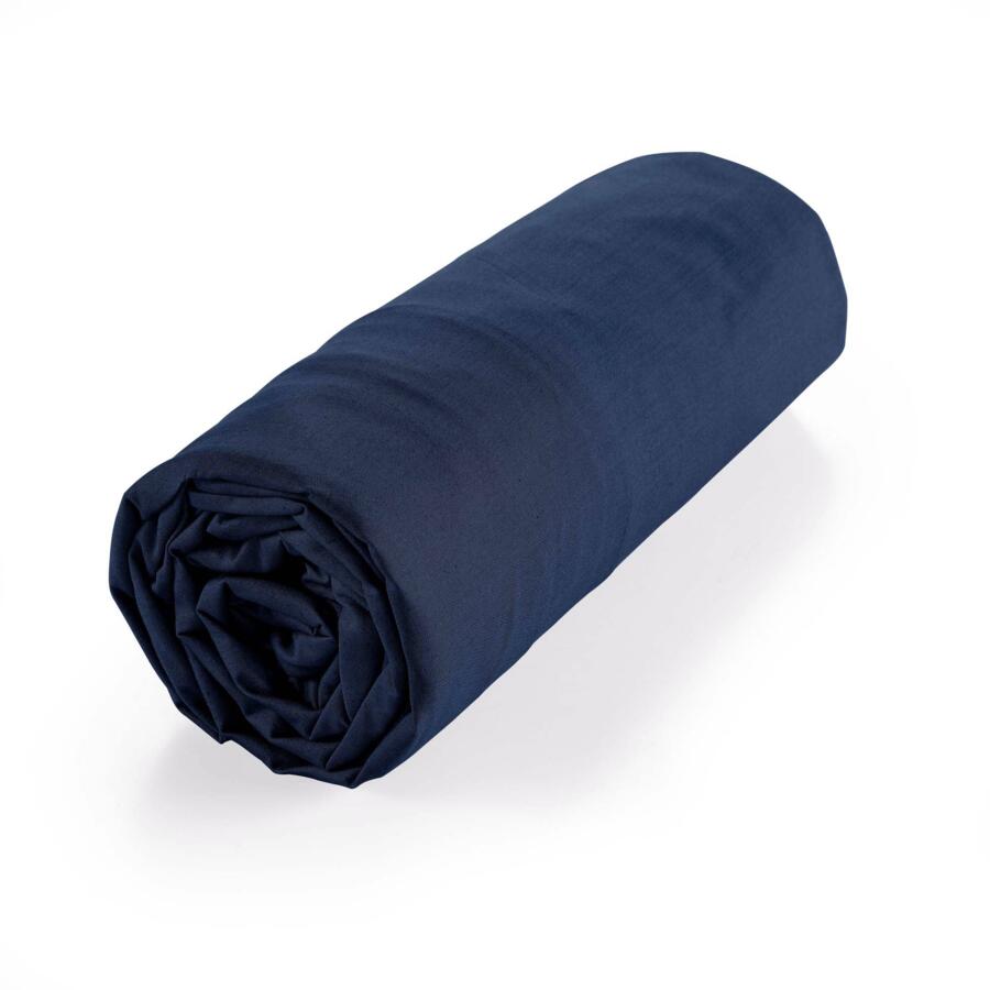 Sábana bajera en algodón bio (140 cm) Biolina Azul noche 5