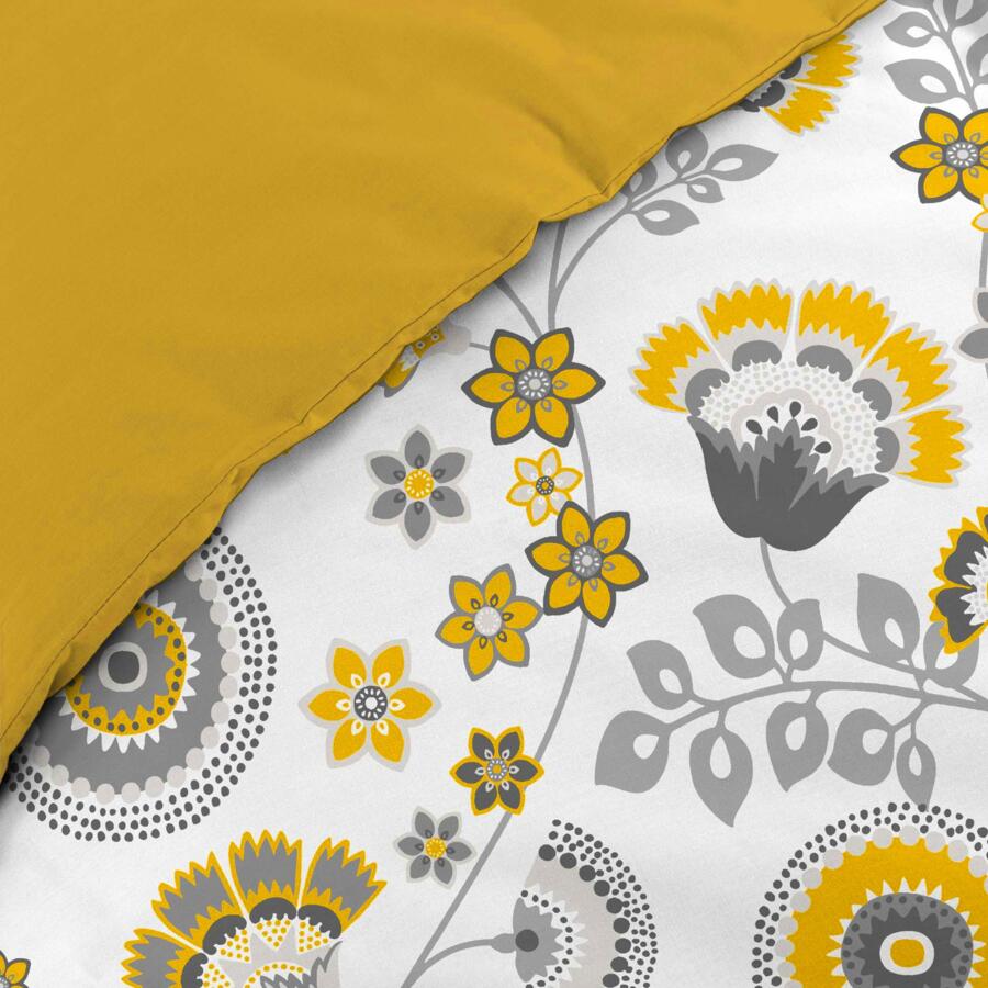 Funda Nórdica y dos fundas para almohadas gasa de algodón (240 cm) Garance Amarillo 5