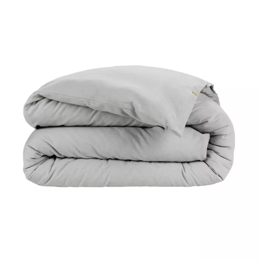 Copripiumino flanella di cotone (200 cm) Théa Grigio chiaro 5