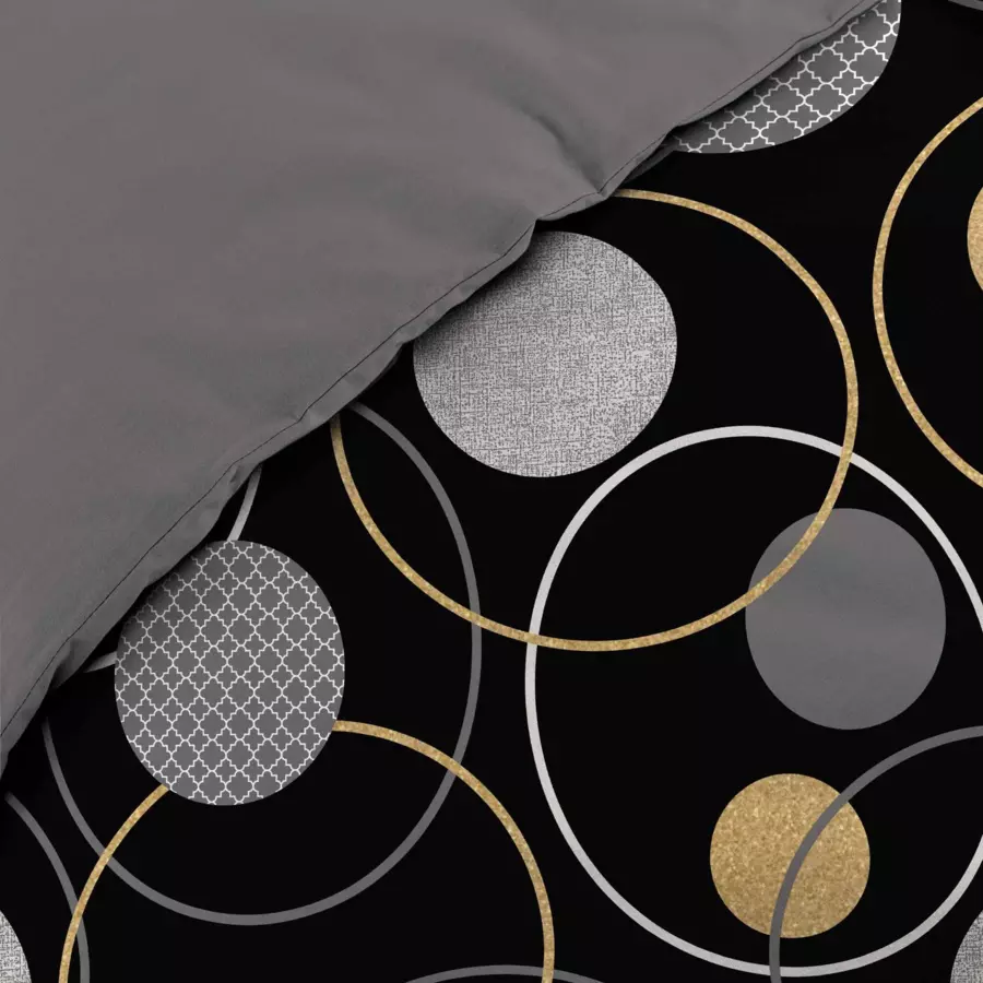 Funda Nórdica y dos fundas para almohadas algodón (240 cm) Milor Negro 5