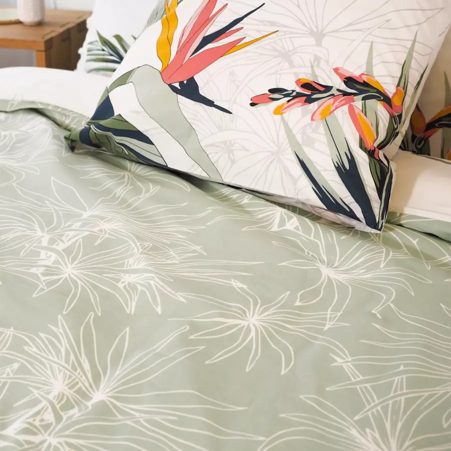 Housse de couette et deux taies coton (240 cm) Gala Blanche 5