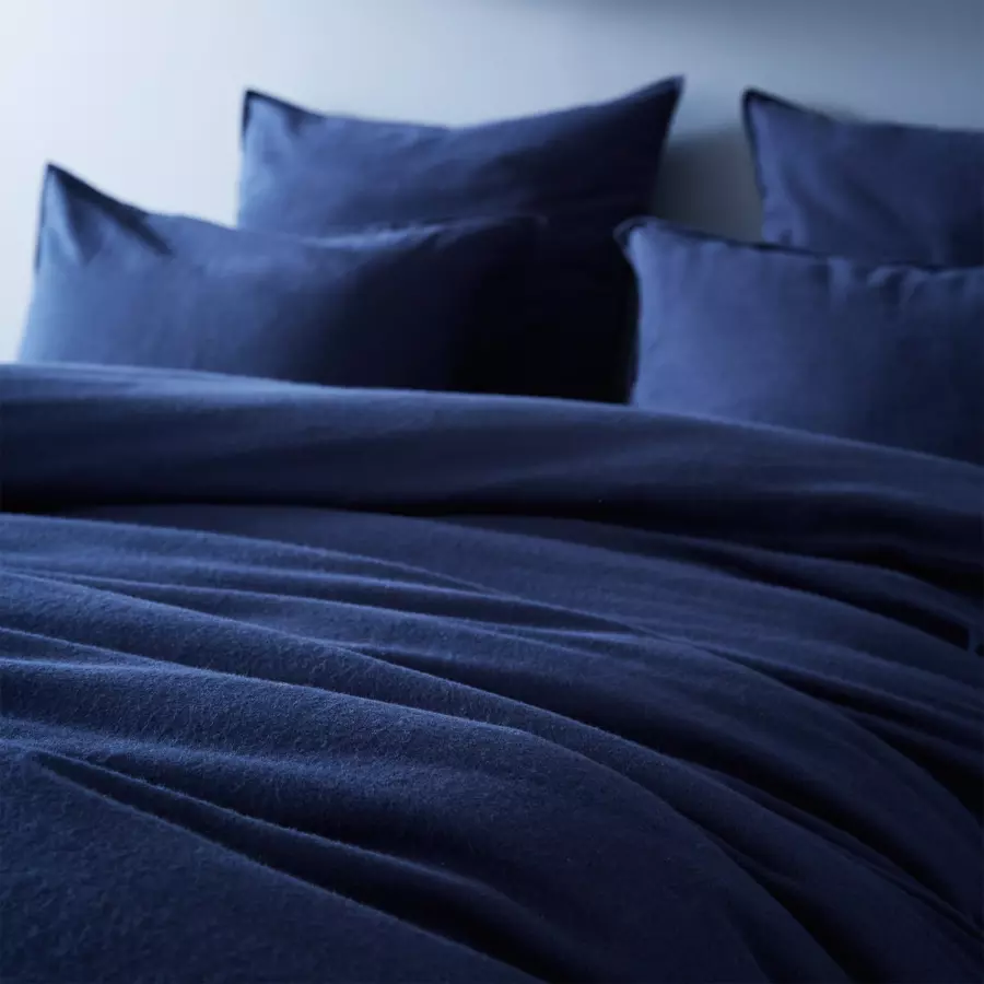 Funda Nórdica en franela de algodón (240 cm) Théa Azul noche 4