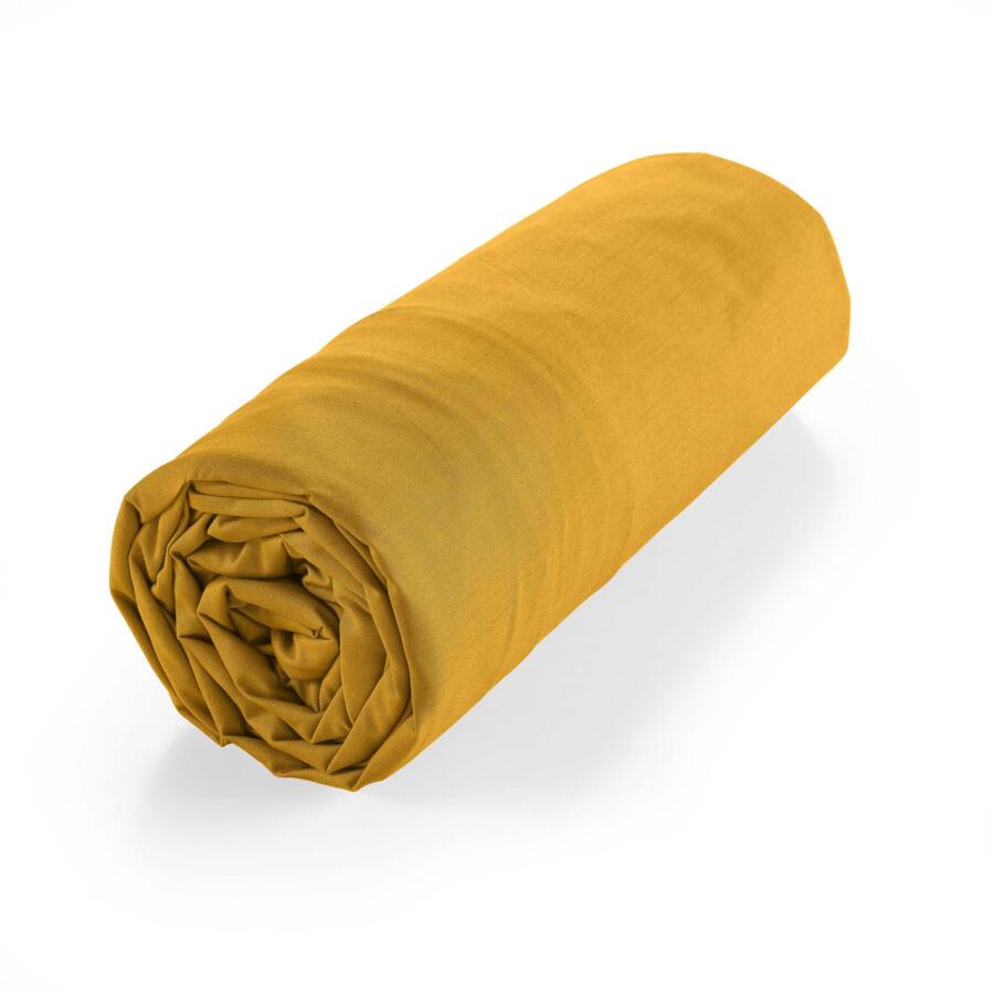 Sábana bajera en algodón bio (90 cm) Biolina Amarillo ocre 5