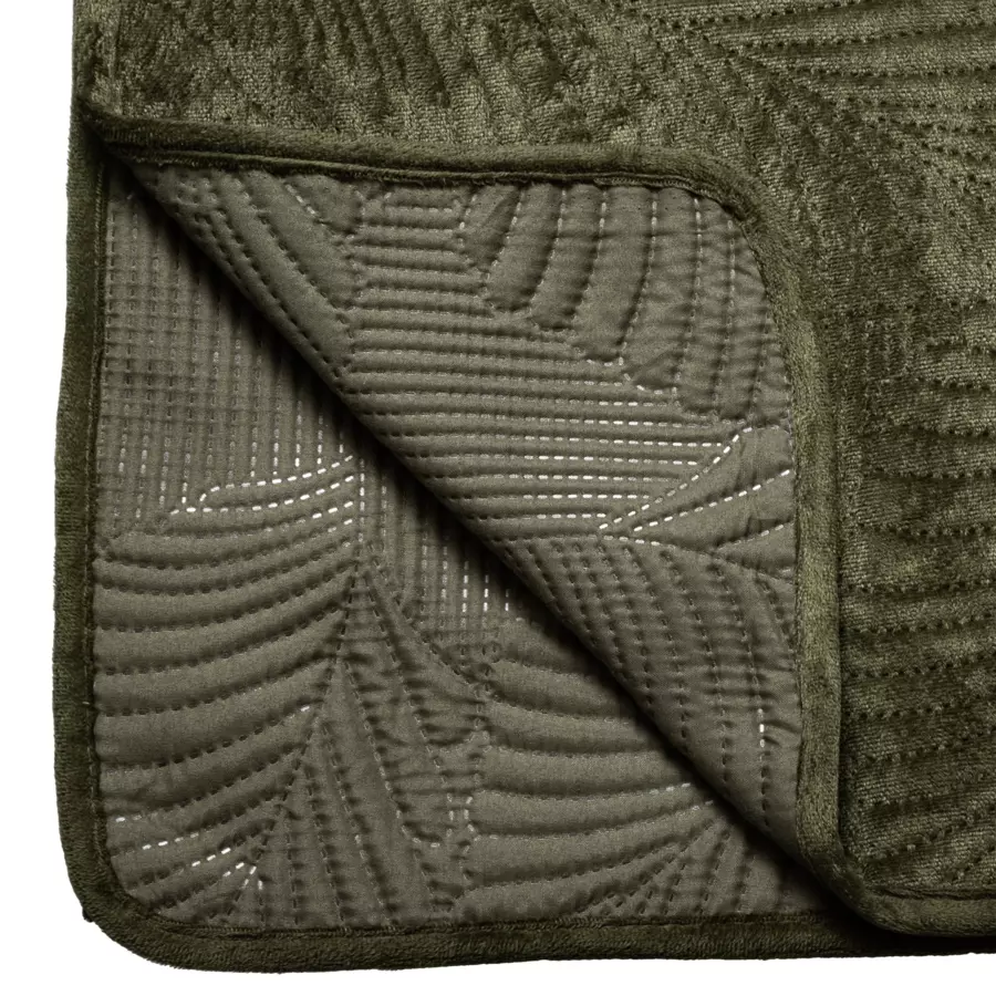 Colcha (260 x 240 cm) Feuilles Verde kaki 4