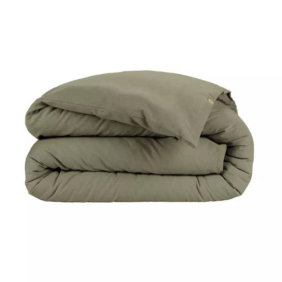 Copripiumino flanella di cotone (200 cm) Théa Verde rosmarino 4